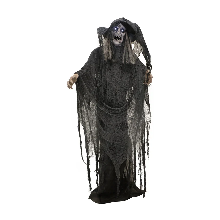Hollowbrook Witch Animatronic, studio packshot on white