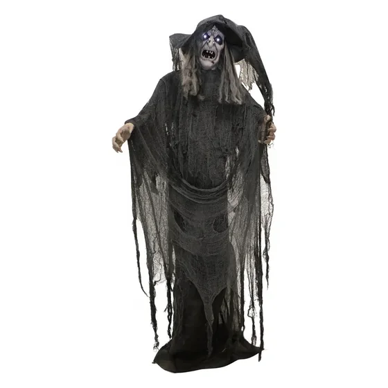 Hollowbrook Witch Animatronic, closer in