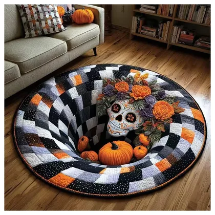 Front view of the Marigrave Illusion Rug, showing its printed 3D illusion design