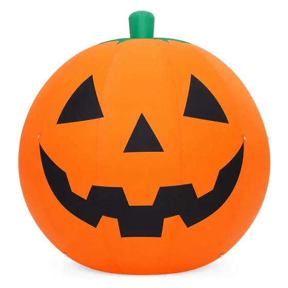 Ravenmoor 10 ft Pumpkin Inflatable, closer in